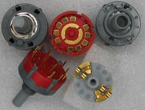 American CK gold plated audio audio signal selection switching band rotary switch 2 knife 5 gear adjustable