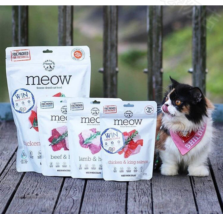 猫冻干零食 新西兰进口meow宠物猫咪冻干零食无谷主粮负鼠牛肉羊肉幼猫成猫粮