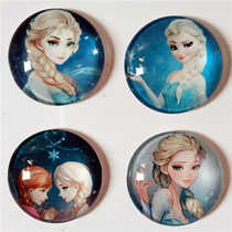 Frozen Crystal Glass Refrigerator Sticker Aisha Female Children Magnetic Sticker Magnetic Sticker Home Whiteboard Decoration Sticking Aisha