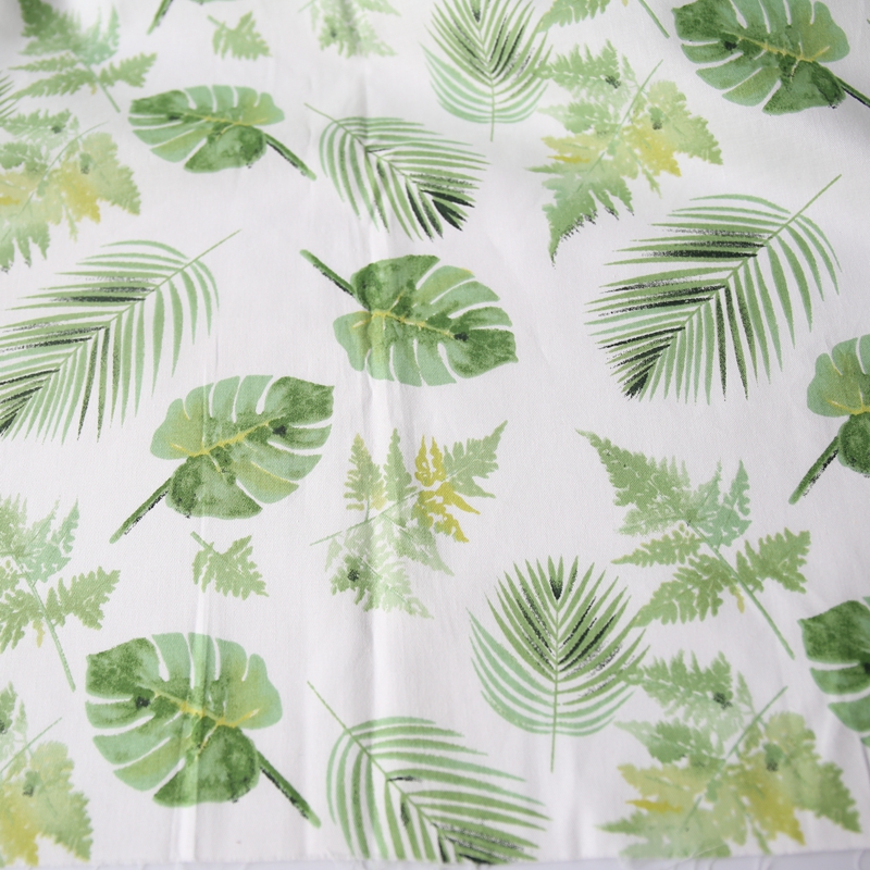 lá xanh tươi nhỏ của cây rừng mưa nhiệt đới lanh chăn vải giường cotton twill - Vải vải tự làm vải dạ may áo khoác
