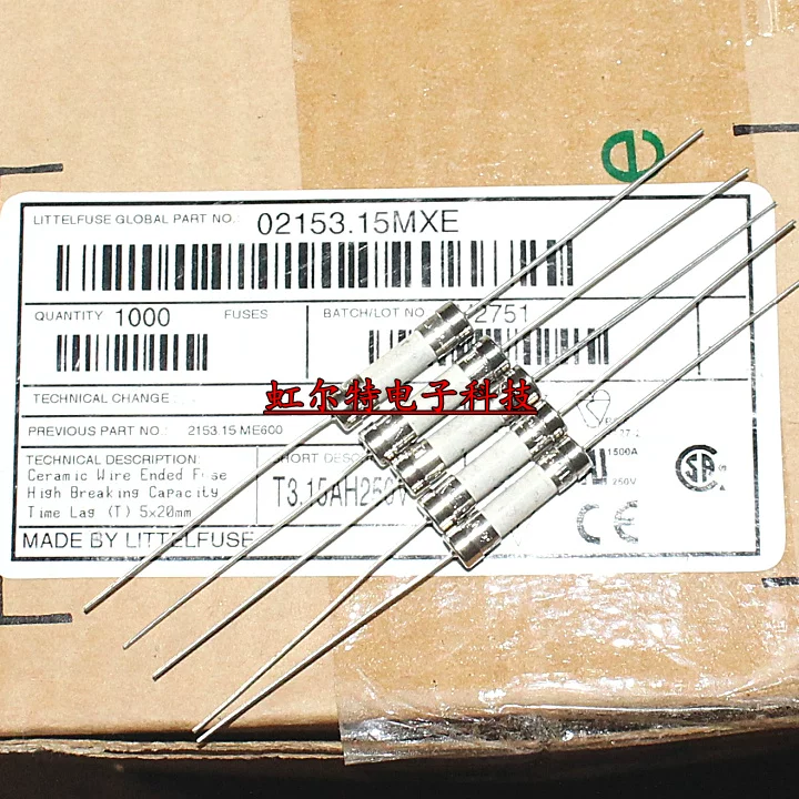 Керамическое подлинное противоударное сцепление, T3, 3.15Ач, 15А, 250В, 5x, x20
