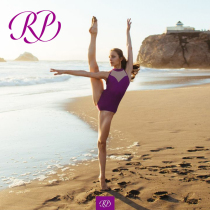 American Russian Pointe ballet dance body practice uniform RP small high collar sleeveless mesh yoga suit