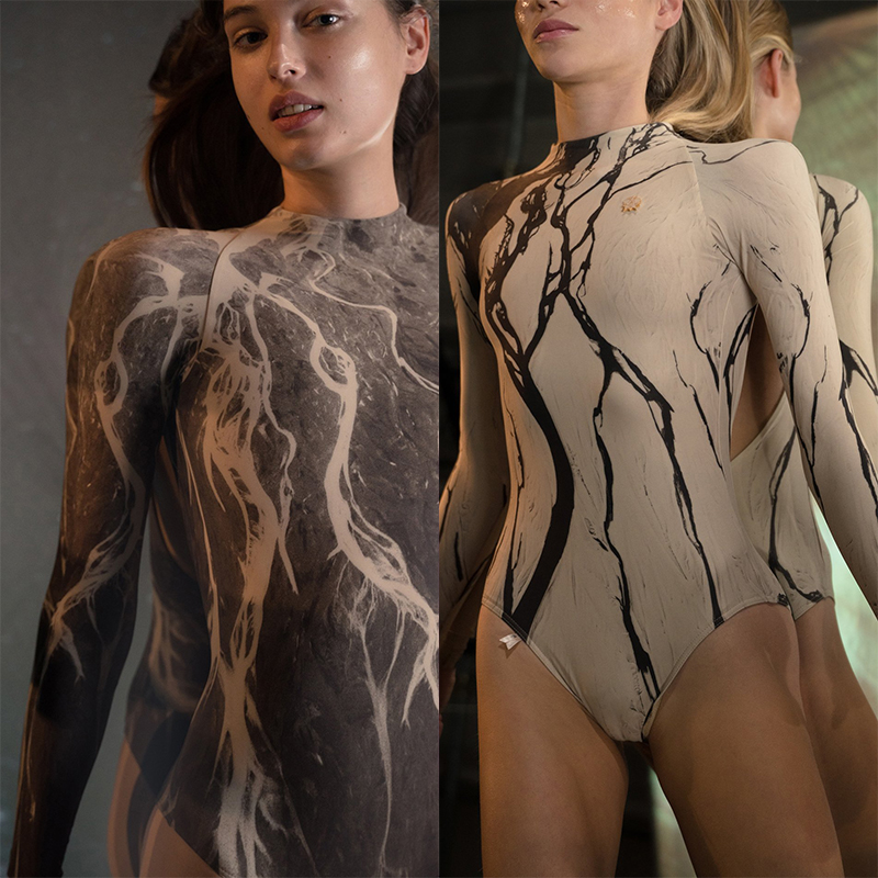 Lead Show Just A Corpse imported ballet long-sleeved one-piece body suit Yoga suit JAC practice suit