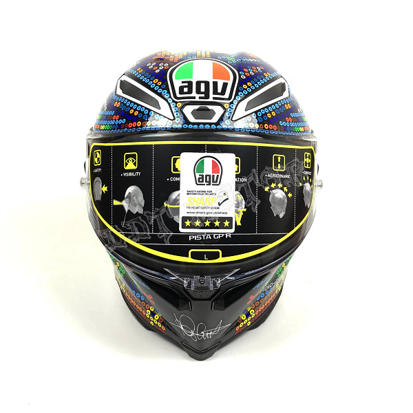 Ddt正品意大利agv Pista Gp R 18羅西冬測串珠日月碳纖維安全帽