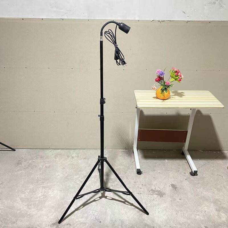 Plant Grow Light Stand with Three-Legged Telescopic Base, Switch, E27 Socket, Universal Indoor Floor Stand