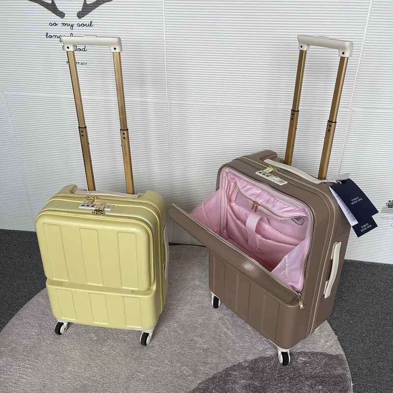 Awesome ins net red style Japanese front open luggage girl password boarding case ultra-quiet wheel suitcase