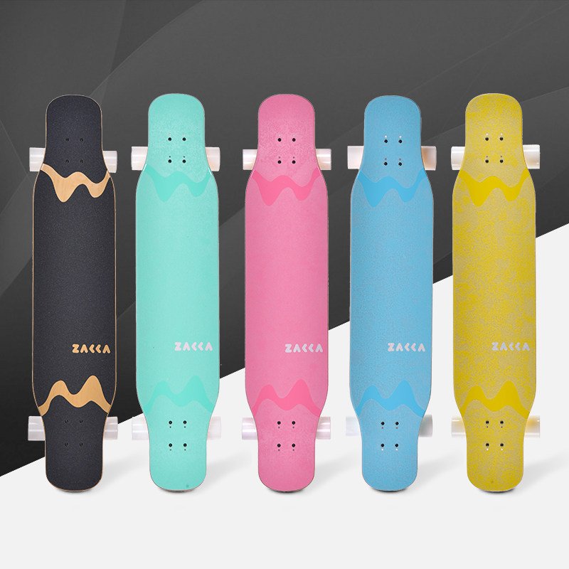 Zakka Longboard Dance Board Boys and Girls Dancing Flat Flower Board Adult Douyin Brush Street Scooter Skateboard beginner