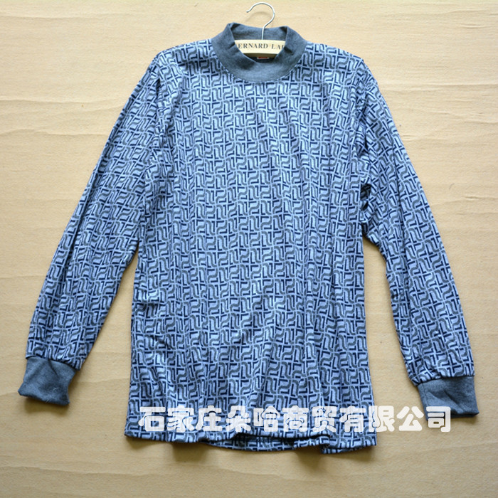 2 cộng với phân bón XL cotton nam đồ lót mùa thu quần áo đơn mảnh giữa và áo len cổ cao nửa cổ áo ấm áo thu đông nam nữ