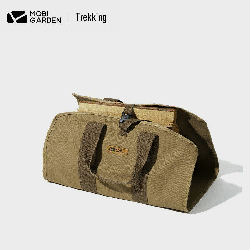 Pastoral Flute Outdoor Camping Equipment Portable Firewood Collection Bag Multipurpose Large Capacity Canvas Containing bag Handbags