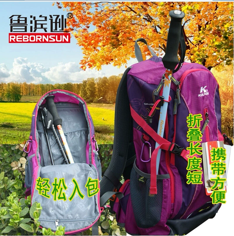 Robinson t3e siêu nhẹ carbon trekking ngoài trời cực nhẹ Khóa ngoài trời 3 gậy đi bộ - Gậy / gậy