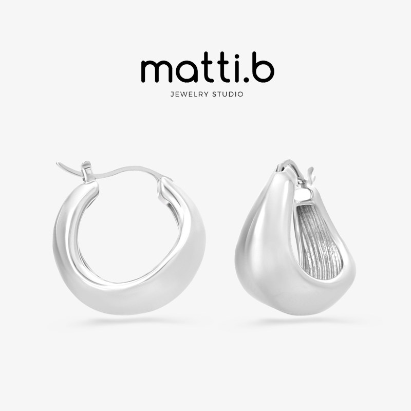 mattib铜合金高级设计感个性时尚小众精致旋纹简约轻奢耳环女1539