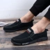 Mùa thu đông 2018 Phiên bản Hàn Quốc của giày cotton nam Giày lười giày thể thao chống trượt một đôi giày vải cũ Bắc Kinh