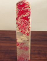 Natural Changhua chicken blood stone seal carving good fortune soft steel bottom bean green jelly Bahrain Shoushan Laos Tianhuang stone