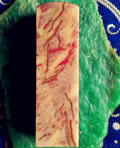 Natural Changhua Chicken Bloodstone Seal and Seal Engraving (Human Face Peach Blossom Nephrite Base Peach Red Jelly Bahrain Shoushan Laos Tianhuang
