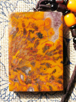 Boutique Warring national red gold grass flowers Manau pendant pendant Ping An uneventful sign < Flower open rich and expensive > South red Manau