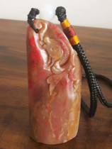 Natural Changhua chicken blood stone seal with surplus for many years nephrite bottom lotus root powder jelly Bahrain Shoushan Laos Tianhuang