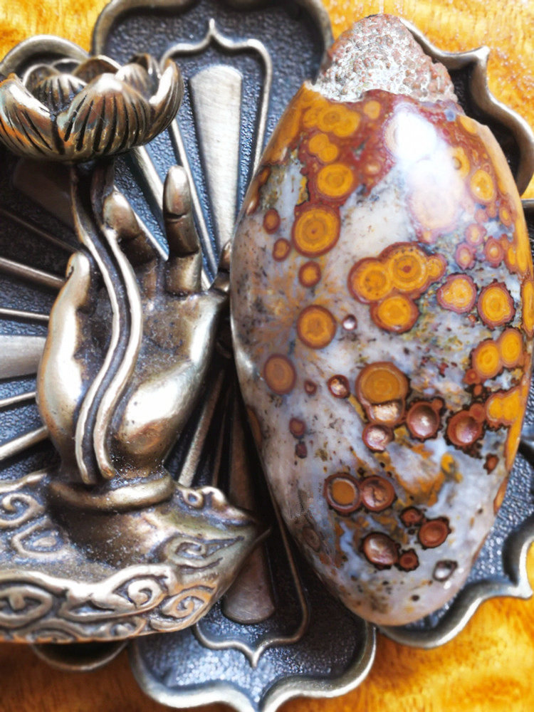 The Mondays Pearl Nine Eye Page Rock picturesque (Da Moo Tao Road full of golden eyes to protect the Alagood eye original stone