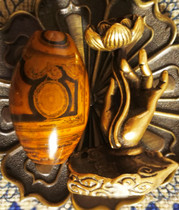 Meng Tianzhu Nine Eyes Shale Stone Large Jinglian Wisdom Collection Grade Alashan Eye Original Stone (already attached)