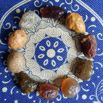 Selected Mongolian Allaghan red gluten via veins Manau Montenegrin fish seed Manau raw stone Gobi stone hand-string eye stones