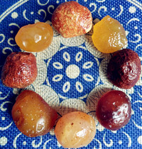 Mongolian Allaghan red gluten veins with veins icing sugar agate string of large grain bullies with high upper eyes raw stone fish seeds