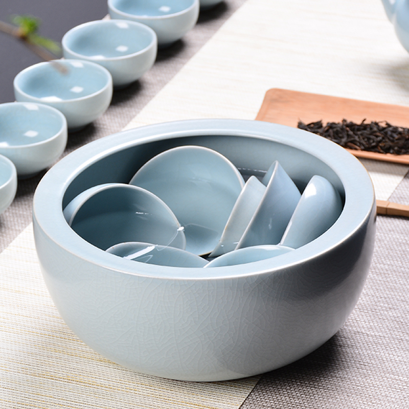 Ceramic Ru Kiln Tea Washing Ge Kiln Pen Washing Kung Fu Tea Set Accessories Official Kiln Cup Washing Extra Large Fish Tank Potted Plants