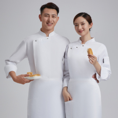 Спецодежда 酒店餐饮厨房厨师服秋冬装面包店蛋糕房纯色烘焙厨师工作服男长袖