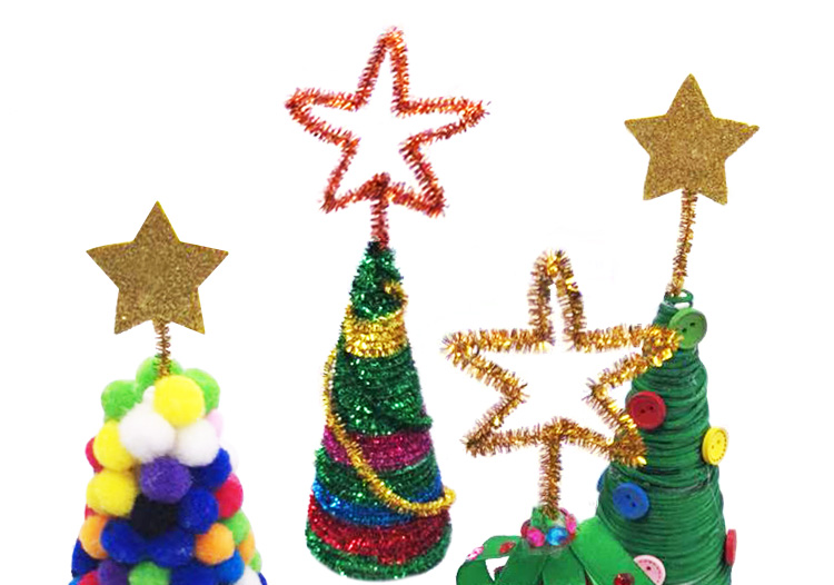 Cây thông Noel tự làm gói vật liệu tự làm búp bê giấy