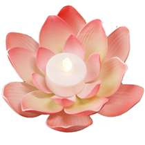 Pink white lotus lanterns river lanterns lotus lanterns candles wishing to pray for flowers to save water lanterns