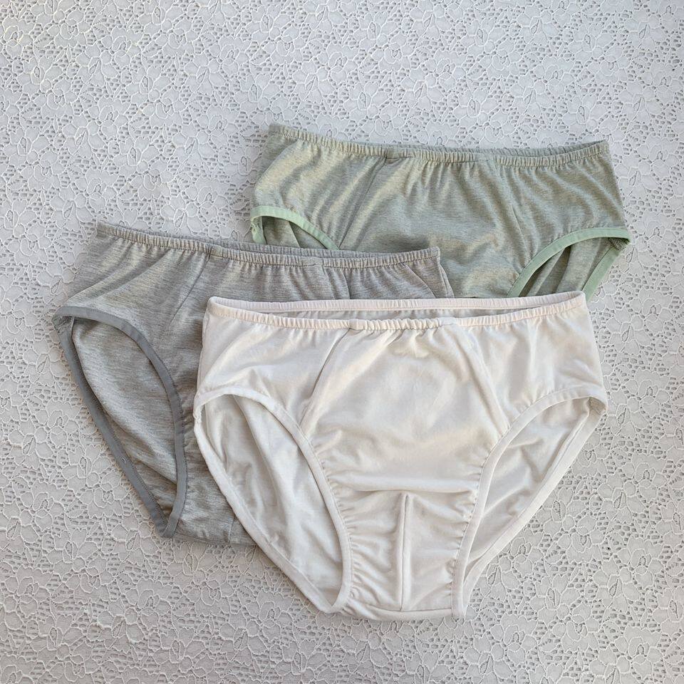 Comfortable underwear Men's and women's hemp long-staple cotton stitching silk antibacterial triangle couple underwear