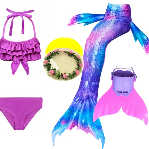 Купальник, наряд маленькой принцессы для принцессы, комплект, крой «рыбий хвост»