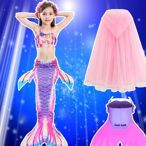 Купальник, наряд маленькой принцессы для принцессы, комплект, крой «рыбий хвост»