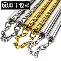   Love 3 gold stainless steel nunchaku combat beginner training performance nunchaku non-slip thread
