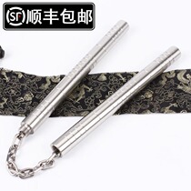  Stainless steel nunchaku nunchaku two-in-one stainless steel combat nunchaku Filipino short stick dual-use