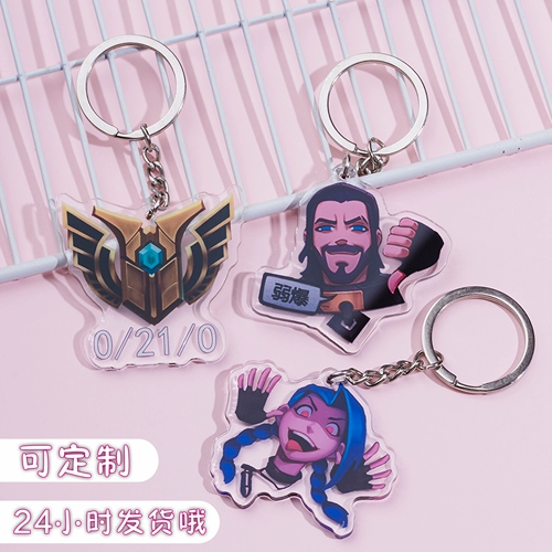 Подвески League of Legends, подвески Лиги Легенд, слабая экранизация для ключей LOL Cartoon, смешные украшения SLAS 7 уровней собачьи карты