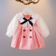 Baby girl dress spring and autumn western style children little girl first birthday dress girl princess skirt autumn style