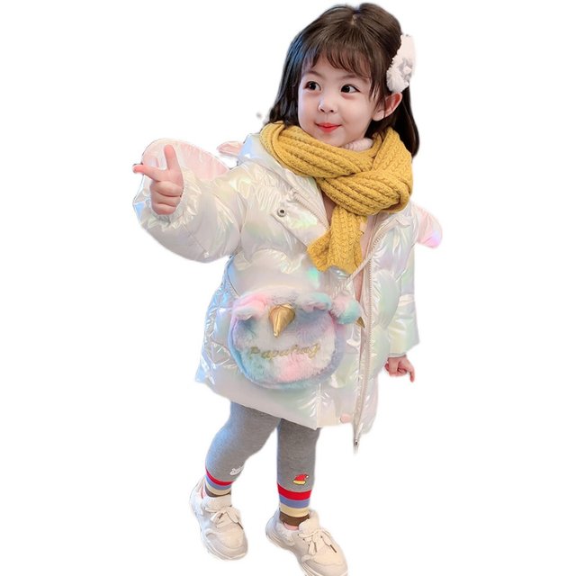 Net red girls down padded jacket winter clothing 2021 new children's little girl baby jacket winter foreign style padded jacket