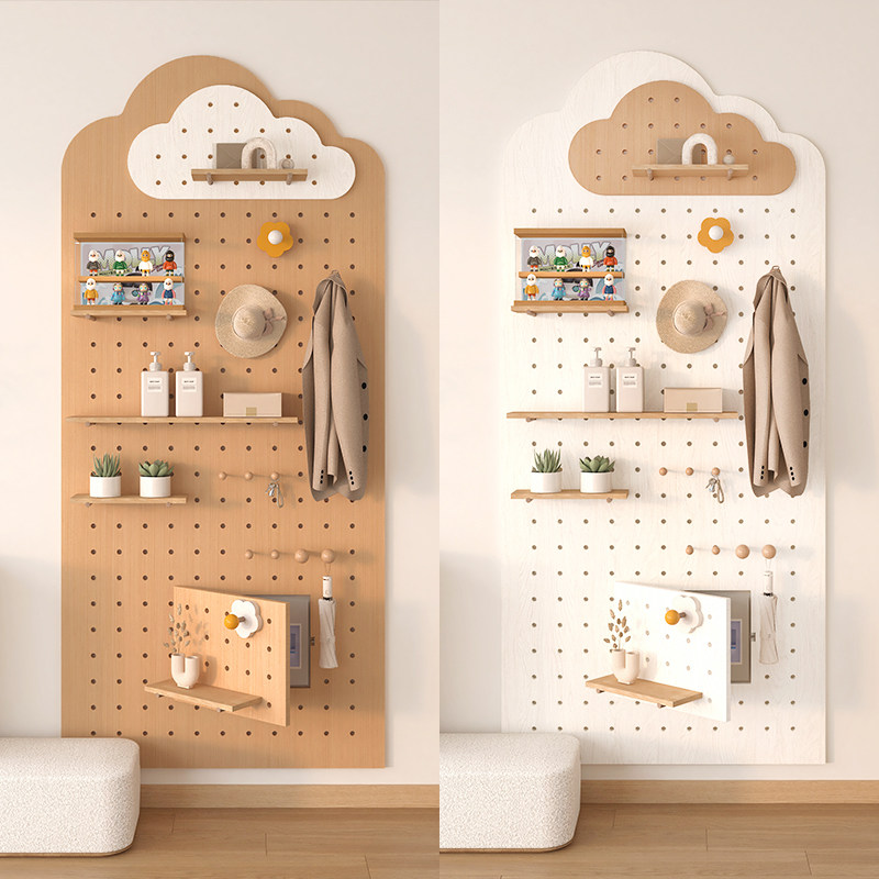 Cat unreeling Xuanguan dongle Hole Plate Custom Shelve Wood Display Containing Wall Cloud Containing Rack Wall Hanghanger-Taobao