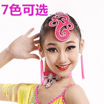 Zhuo Teya children Latin dance headdress women new competition Latin dance accessories children performance hair jewelry floral headdress drill