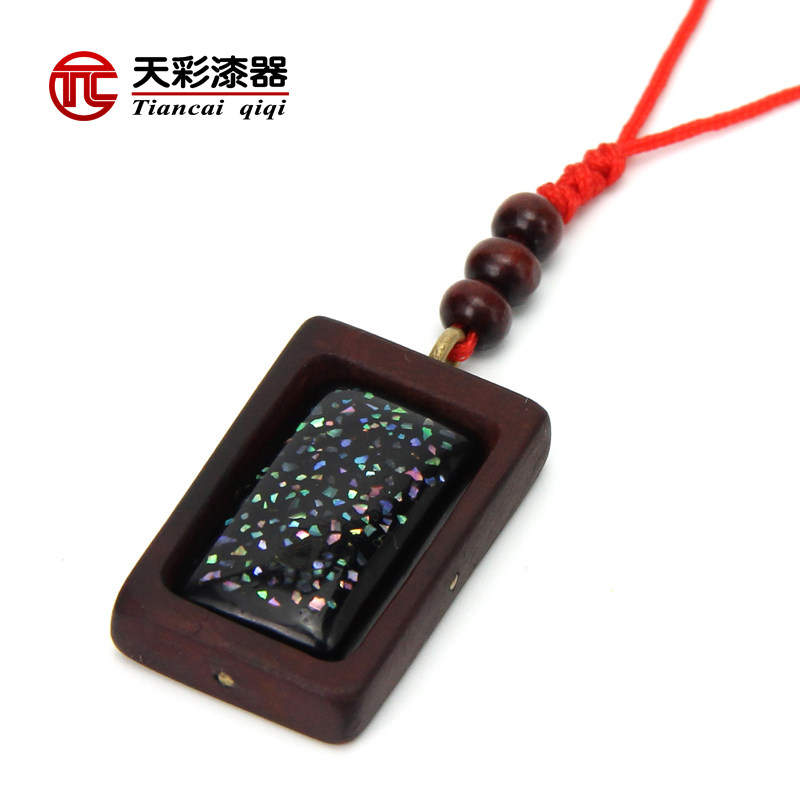 Tiancai lacquerware large lacquer pendant for men and women