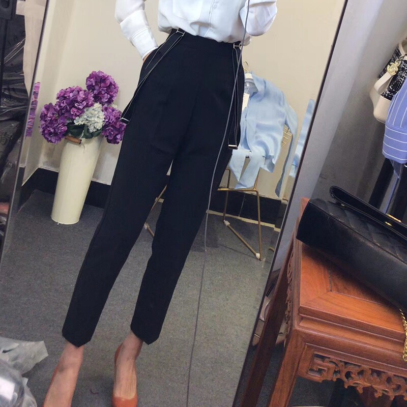Babybag pants woman 2022 spring and summer new Korean version loose with slim height waist casual Little feet Harun pants 90% Western dress pants