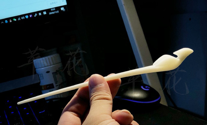 (Egret)hairpin hair ornament Female crown custom 3D printing Hanfu accessories