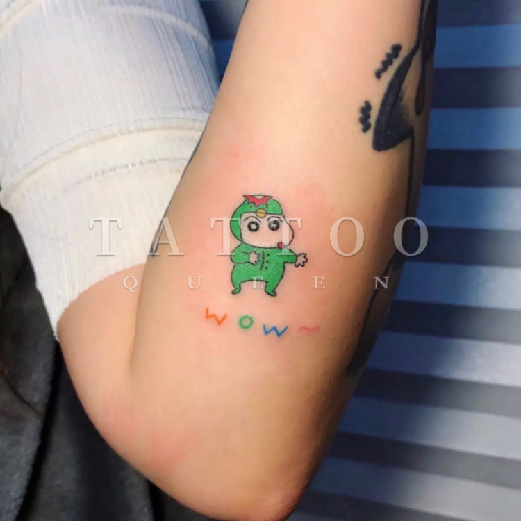 Flower arm girl Tattooo 32 cartoon characters hand - drawn crayon small new letter cute tattoo sticker