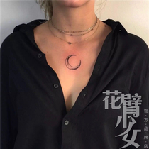  FLOWER arm GIRL TATTOO 48 chest gradient crescent black and white moon star moon tattoo stickers one and two