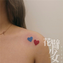 Flower Arm Girl TATTOO 136 Tattoo Stickers Red Blue Love Shoulder Clavicle Tattoo Stickers 4 Groups