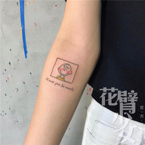 Flower arm girl TATTOO 42 cartoon character pattern checkered girl TATTOO sticker
