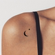 Flower Arm Girl TATTOO 51 Black and White Moon, Crescent Stars Chest Shoulder Collarbone Sexy Tattoo Sticker