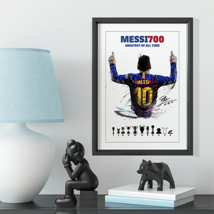 Messi 700 ball commemorative photo frame Messi photo wall Barcelona fans gift birthday gift table decoration