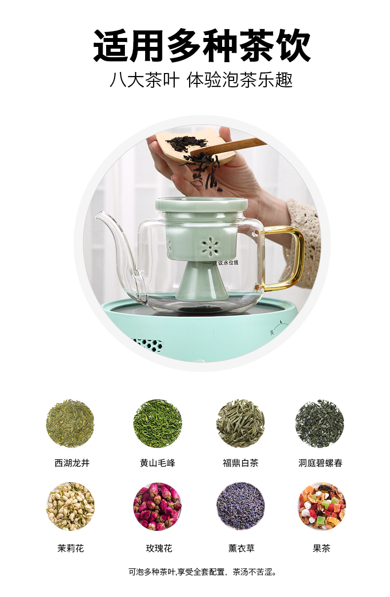 Tang Feng steaming tea home with cover glass filter pot of contracted and I electric TaoLu Japanese cooking tea electric tea stove