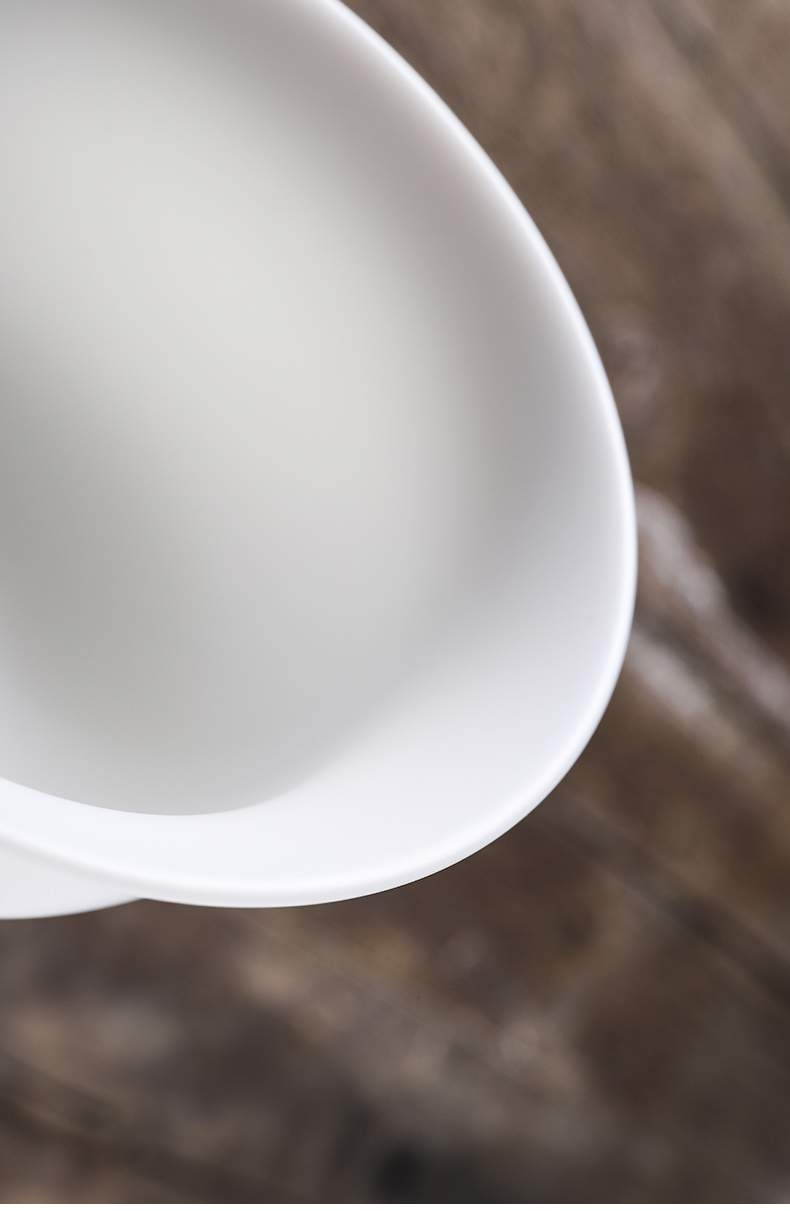 Tang Feng suet jade dehua white porcelain tea tureen cup bowl large bowl with a single three cup 190122