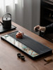 New High-End Bakelite Tea Tray, Light Luxury, Modern and Sophisticated, Wooden Luxury Stone Dry Tea Brewing Table with Drainage for Office Use